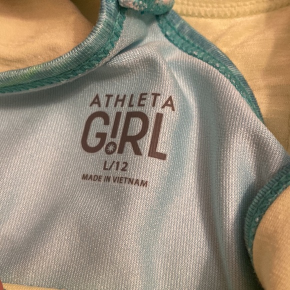 athleta Girl double shirt open back - Picture 2 of 5